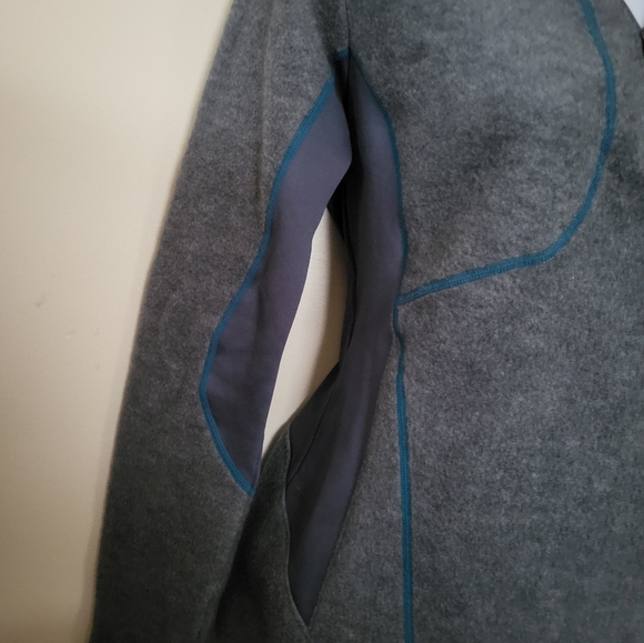 Columbia fleece leather patch shoulder m - Picture 2 of 3